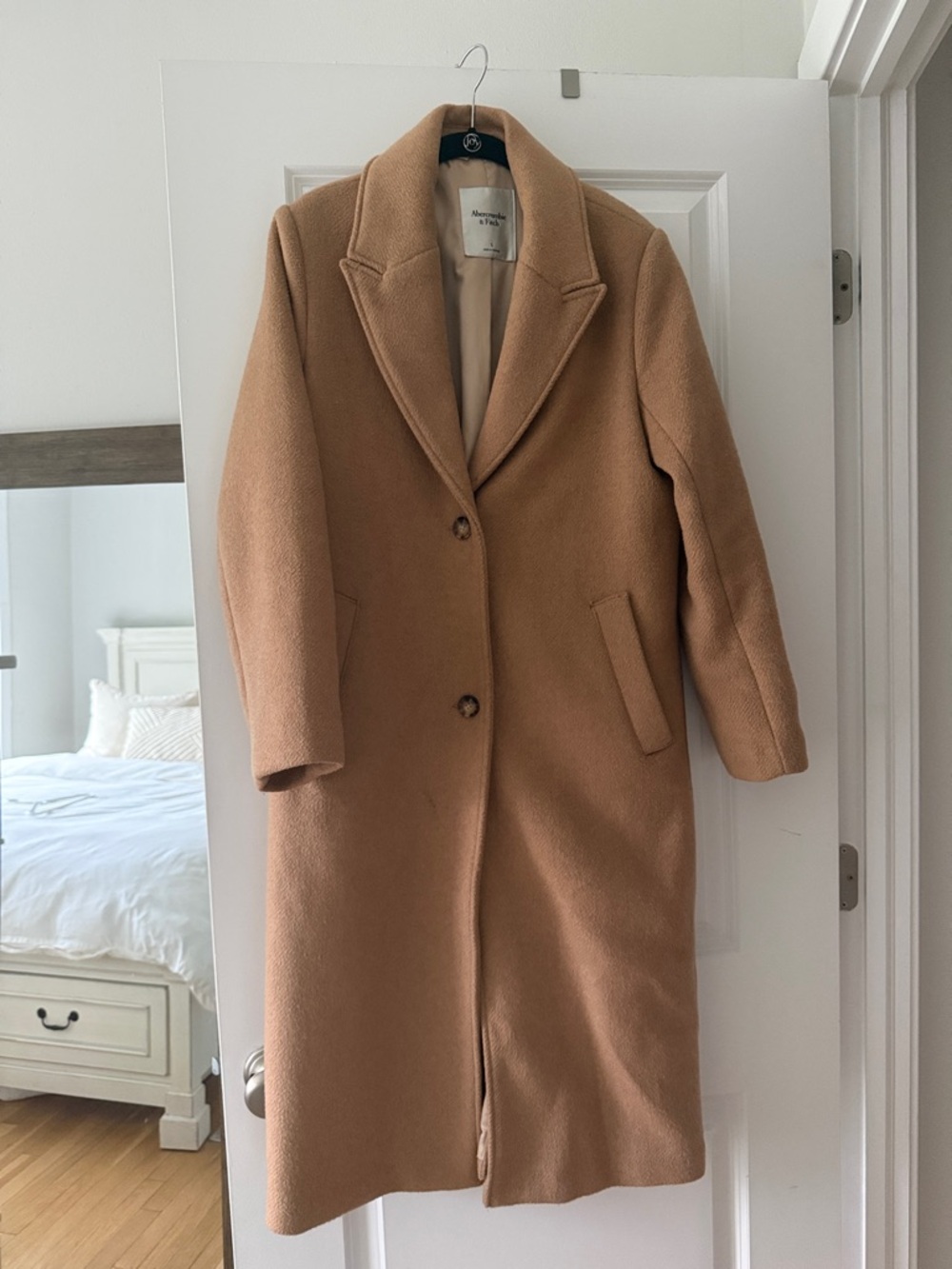Abercrombie & Fitch Camel Long Trench Coat